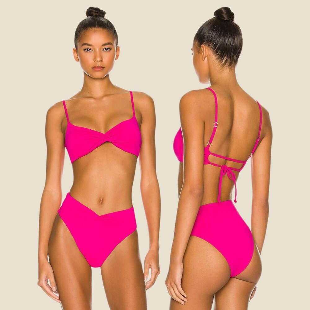 l*space Hot Pink Twist Bikini Set